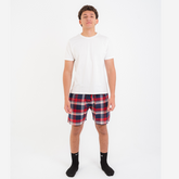 Red Navy Plaid Pyjama Short set